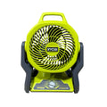 RYOBI ONE+ 18V Hybrid WHISPER Series 7.5 in 3-Speed Fan - Hyper Green - PCL811B