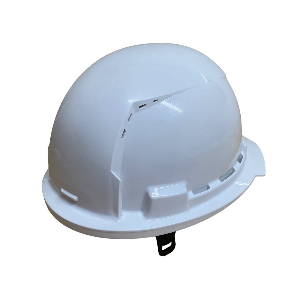 Milwaukee White Front Brim Vented Hard Hat With 4Pt Ratcheting Suspension Typ...