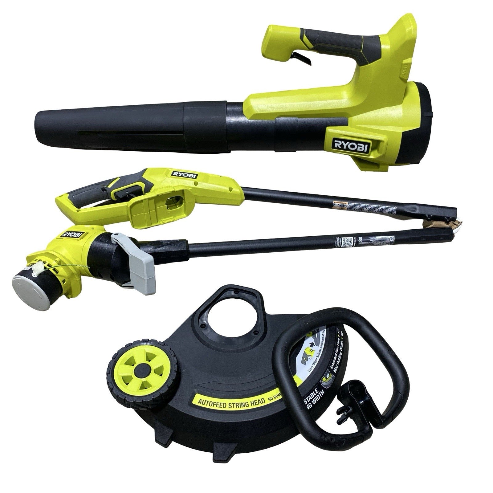 NEW RYOBI ONE+ 18V String Trimmer/Edger, Jet Fan Blower (Tool Only)
