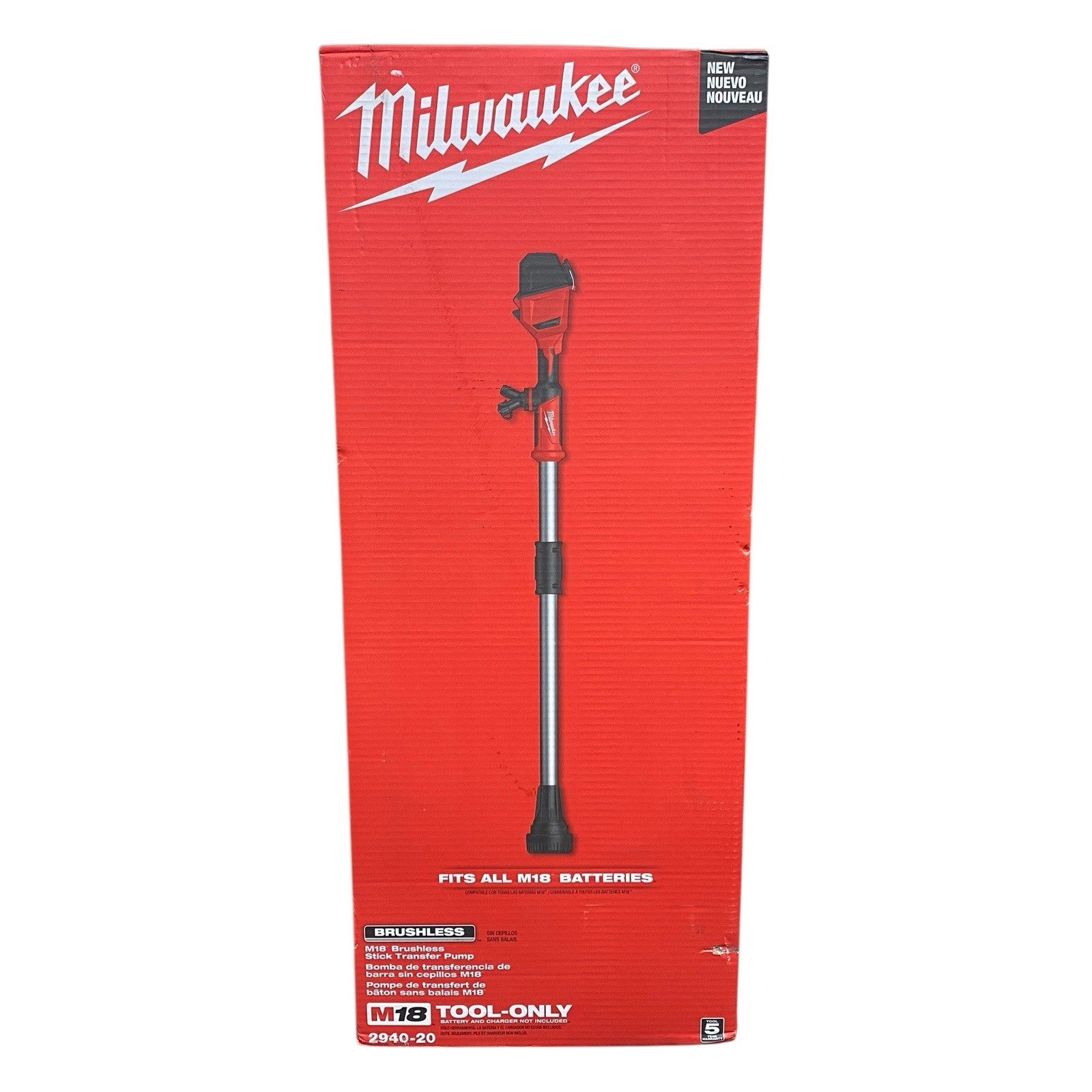 Milwaukee 2940-20 M18 18V Brushless Cordless Stick Transfer Pump - Bare Tool
