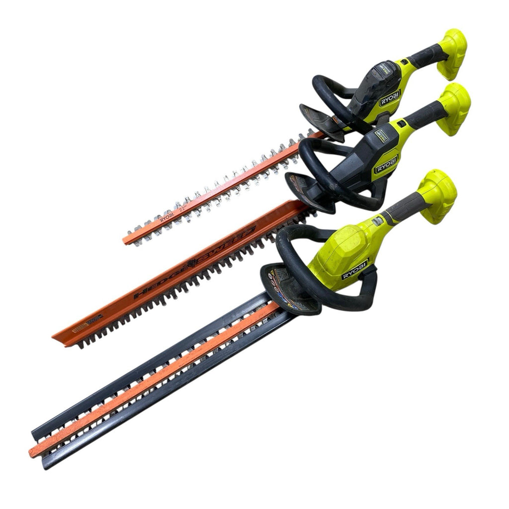 3 X RYOBI ONE+ HP 18V Brushless Hedge Trimmer Lot for PARTS OR REPAIR ONLY