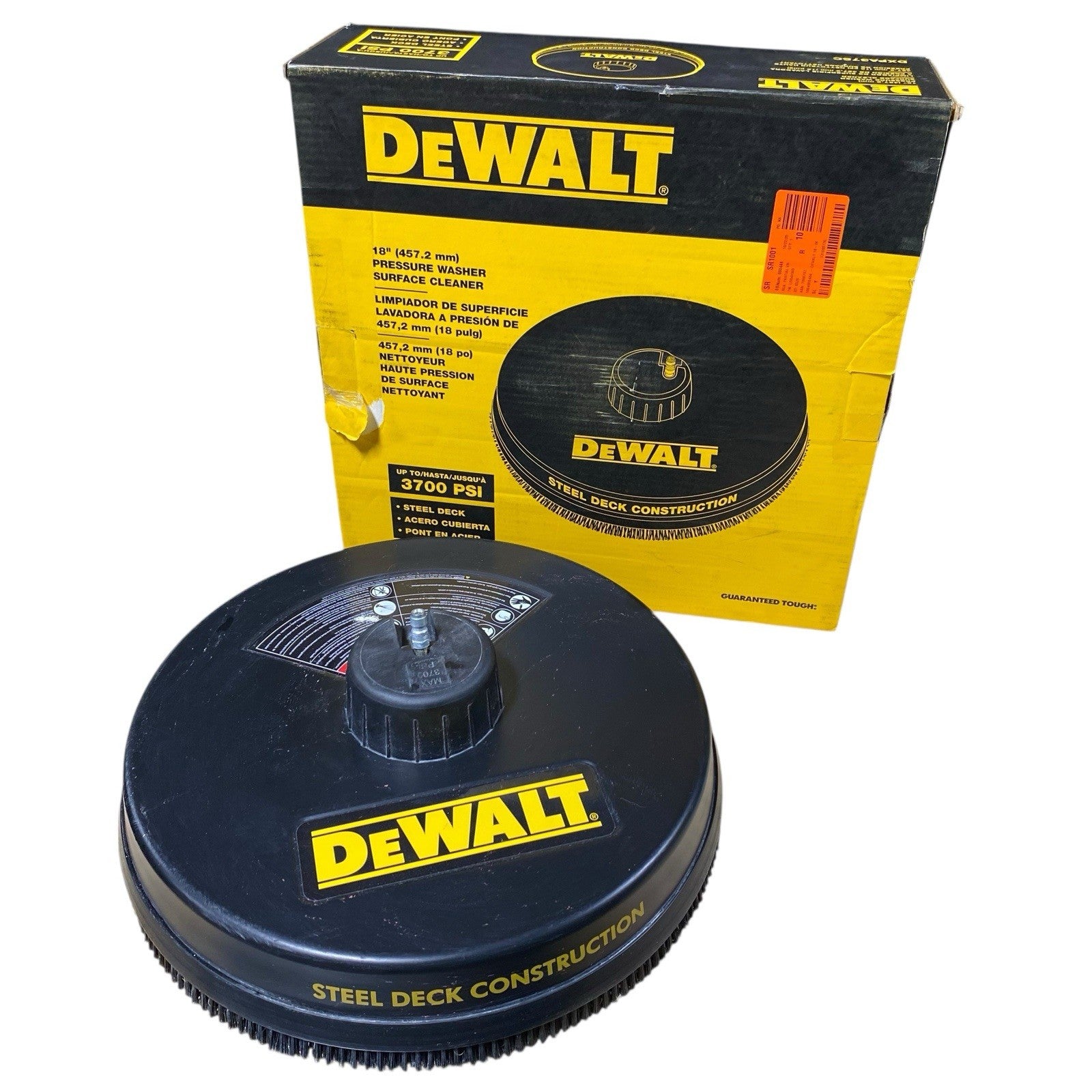 DEWALT 3700PSI 18" Steel Surface Cleaner For Gas Power Washer DXPA37SC (USED)