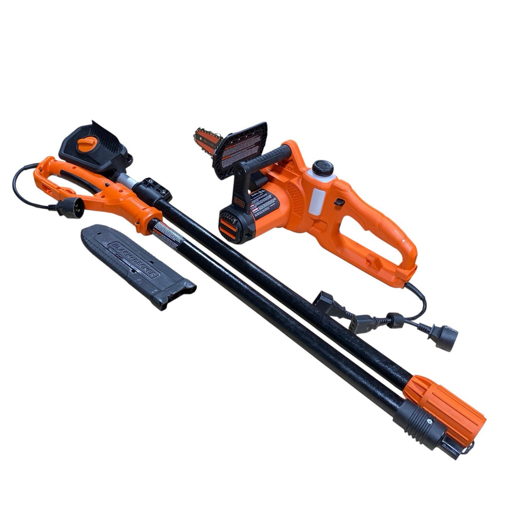 BLACK+DECKER 10 in. 8 AMP Corded Electric Chainsaw with Pole Attachment