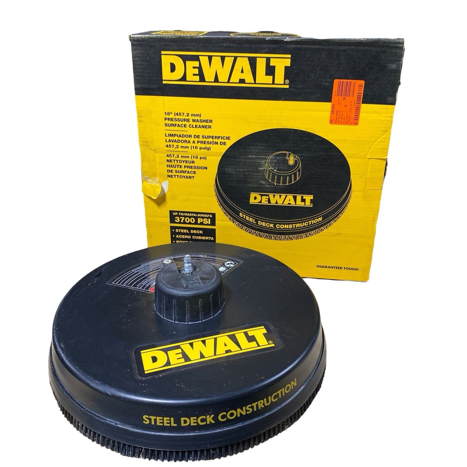DEWALT 3700PSI 18" Steel Surface Cleaner For Gas Power Washer DXPA37SC (USED)