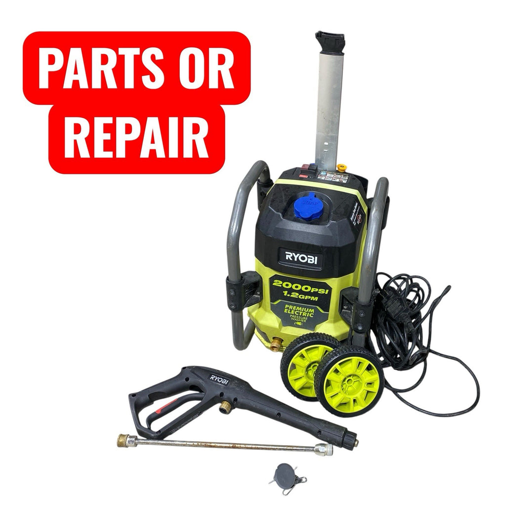-FOR PARTS-RYOBI RY142022 2000 PSI 1.2 GPM Cold Water Electric Pressure Washer