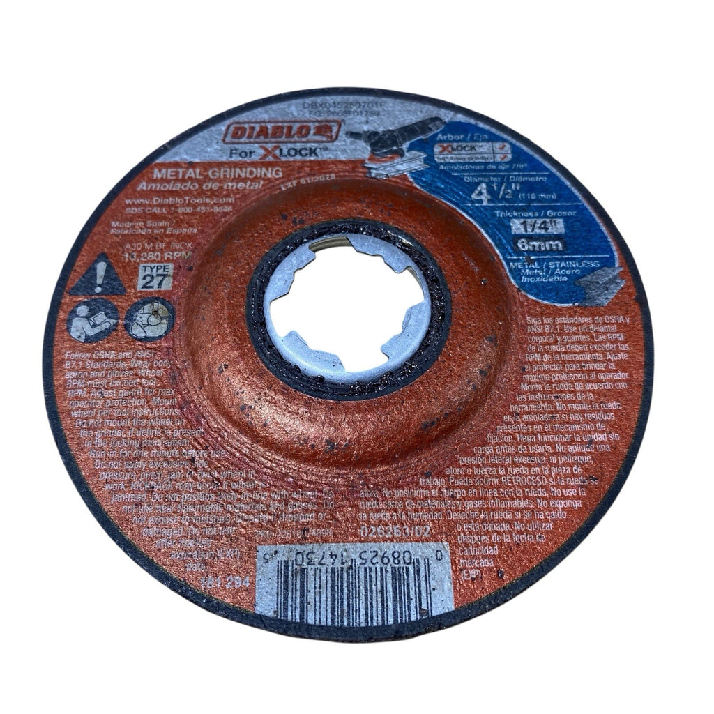Diablo Metal Grinding Disc Type 27 4-1/2" DBX045250701F