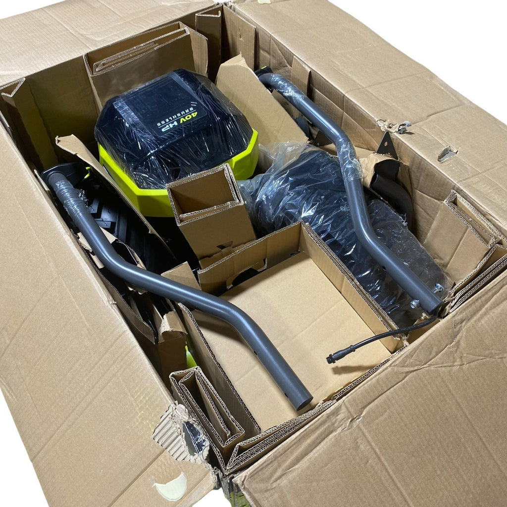 Ryobi 40v HP Electric Brushless Rear Tine Tiller 18", RY40702VNM Kit Combo