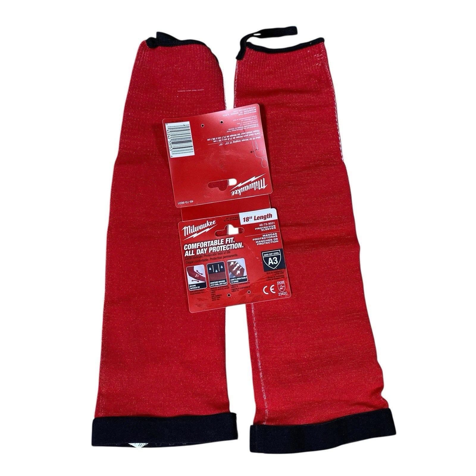 Milwaukee Pair of Cut Resistant 3(C) Protective Sleeves, 45 cm Length