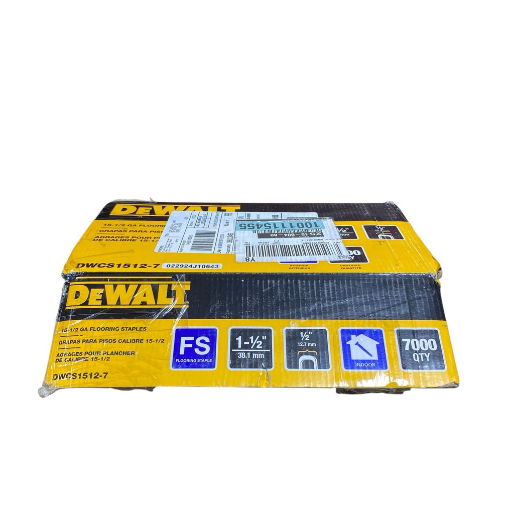 DeWALT DWCS1512-7 1-1/2" x 15-1/2 Gauge Collated Flooring Staple INCOMPLETE BOX
