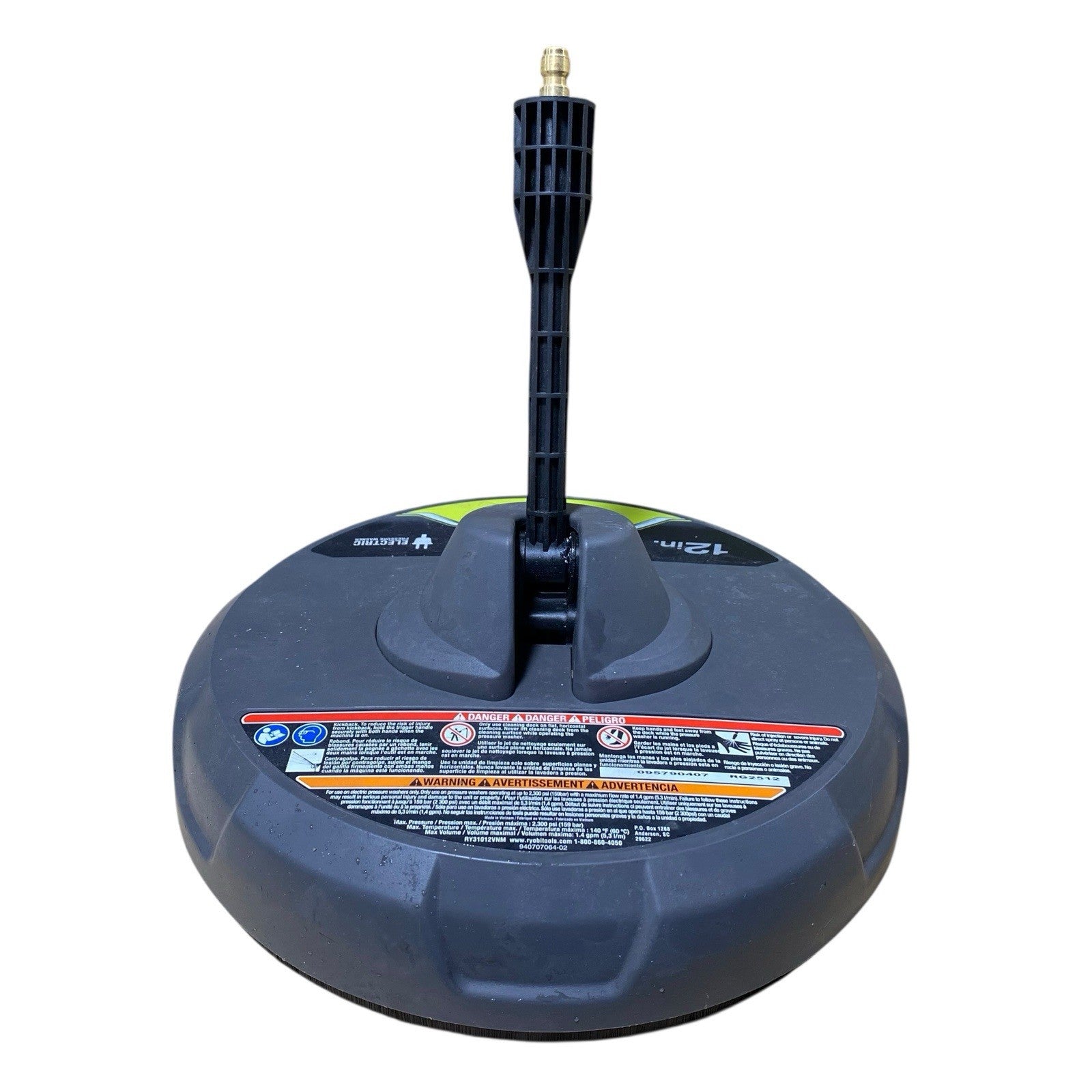 RYOBI RY31012VNM 12 in. 2,300 PSI Electric Pressure Washers Surface Cleaner USED