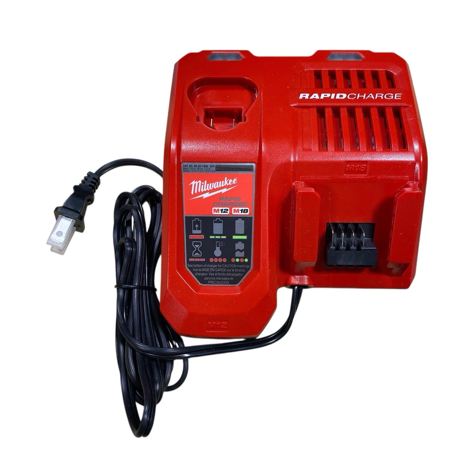 Milwaukee 48-59-1808 M12 and M18 Multi-Voltage Rapid Charger