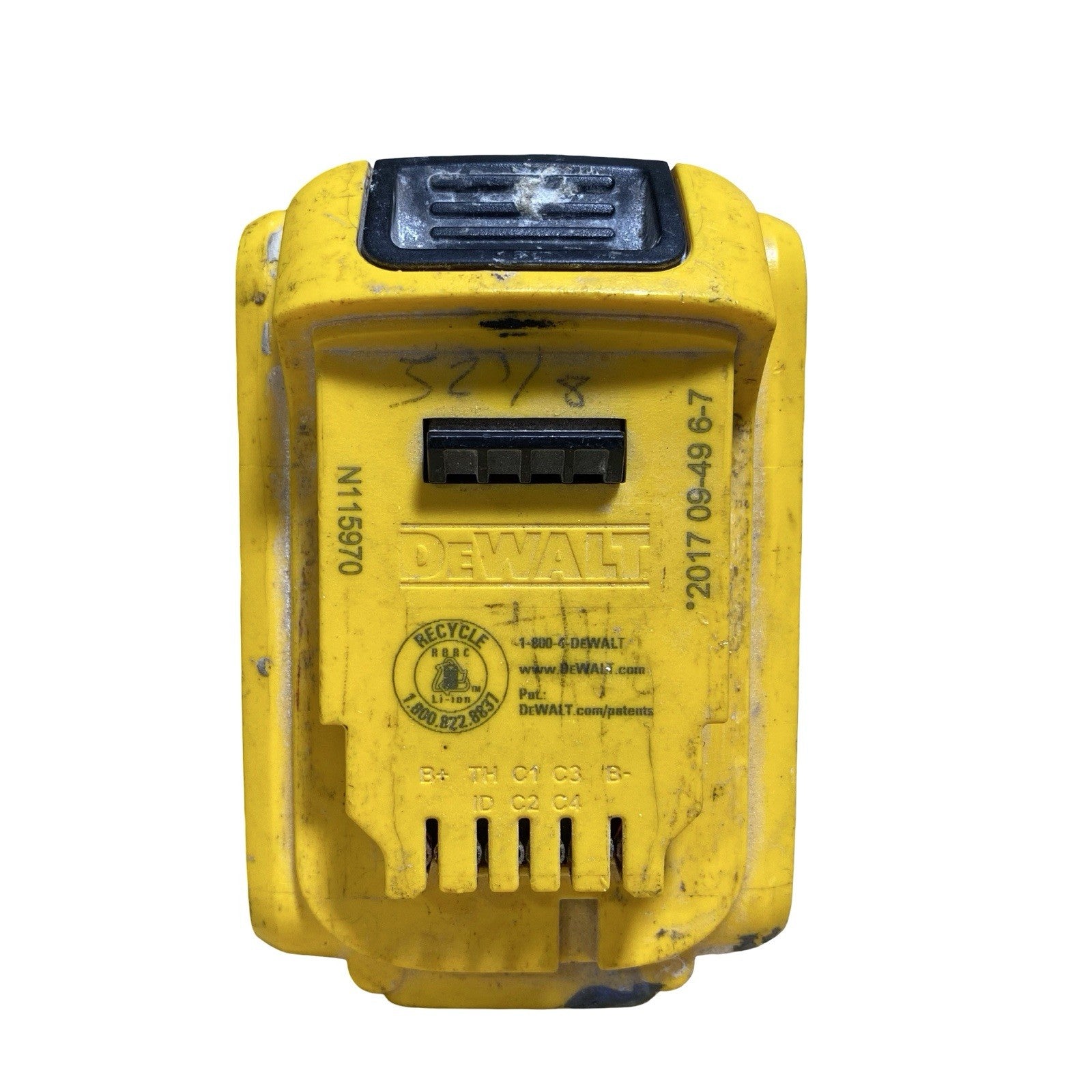 Lot of 3 Dewalt DCB201 X2, DCB203 1.5Ah, 2Ah 18 Volt Batteries - ALL WORKING