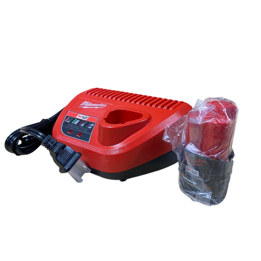 Milwaukee 48-59-2420p M12 12V Lithium-Ion 2.0 Ah 1-Battery Pack Kit w/ 1-Charger