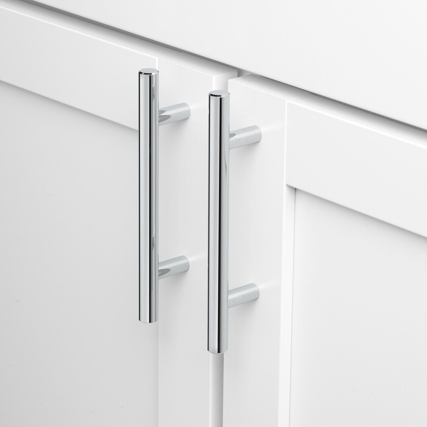 GlideRite 3-3/4" CC 6-1/8" Solid Steel Bar Pull Polished Chrome - 5001-96-PC-1