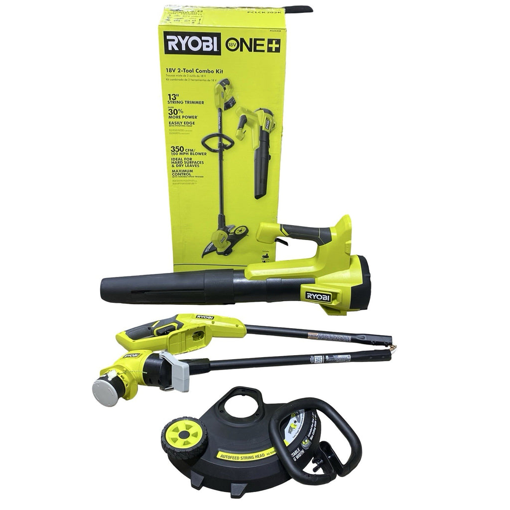 NEW RYOBI ONE+ 18V String Trimmer/Edger, Jet Fan Blower (Tool Only)