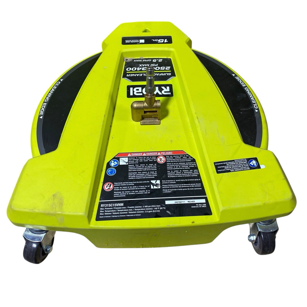 Ryobi RY31SC15 - 15" 3400PSI Gas Pressure Washer Surface Cleaner W/ Wheels- Used