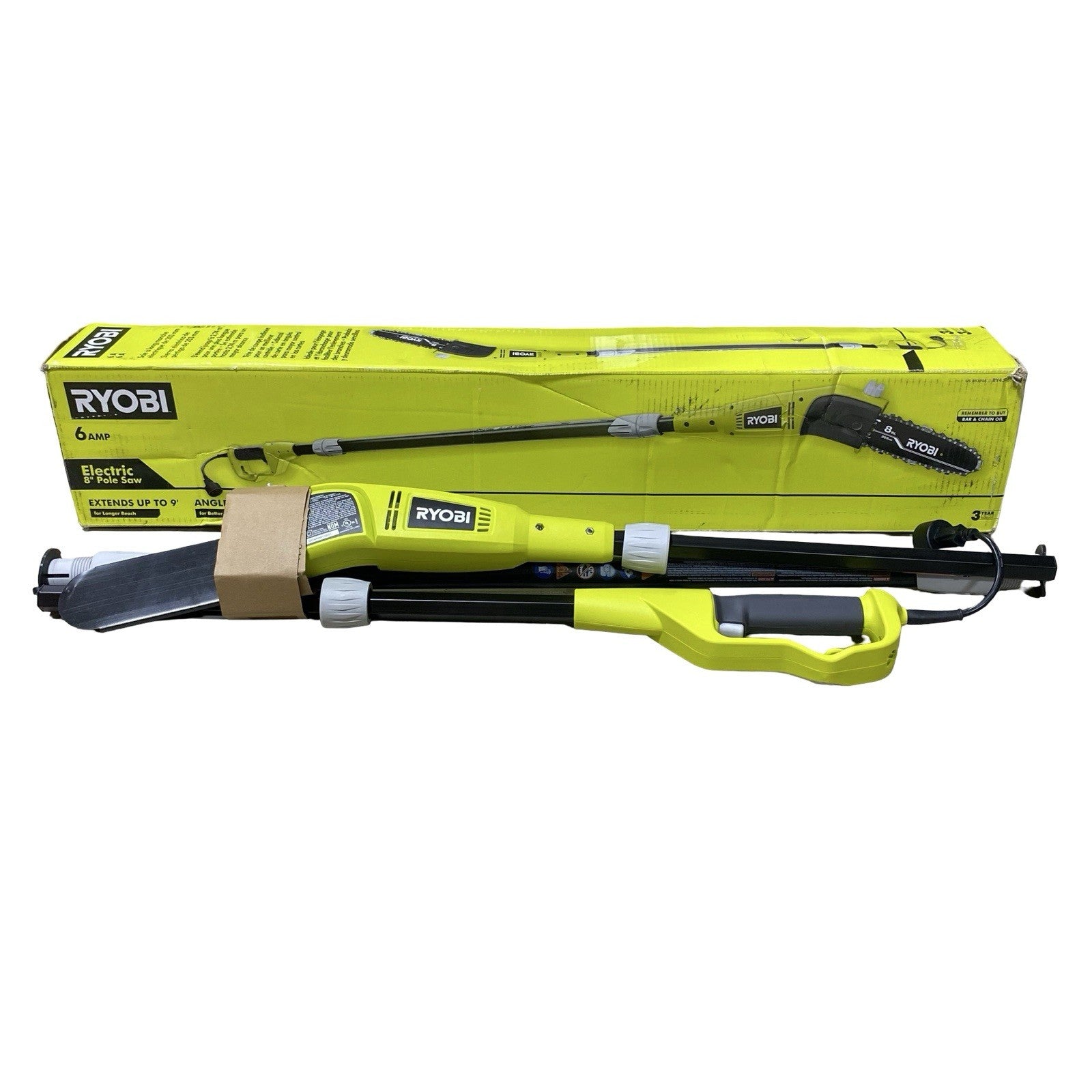 Ryobi 8 in. 6 Amp Electric Pruner Branch Cutter Pole Saw - RY43161