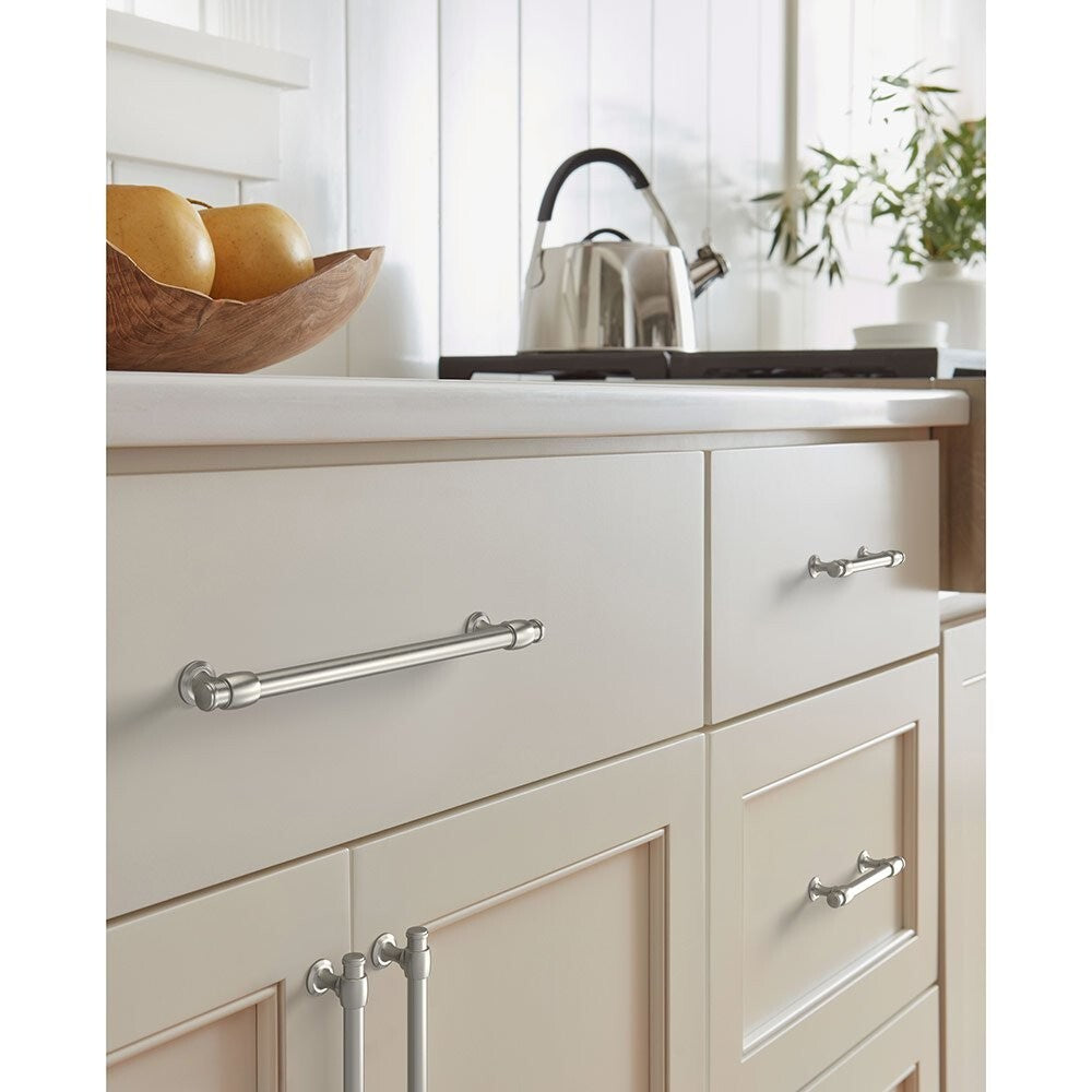 Amerock BP36766G10  Winsome 3-3/4" Center  Bar Cabinet Pull Satin Nickel