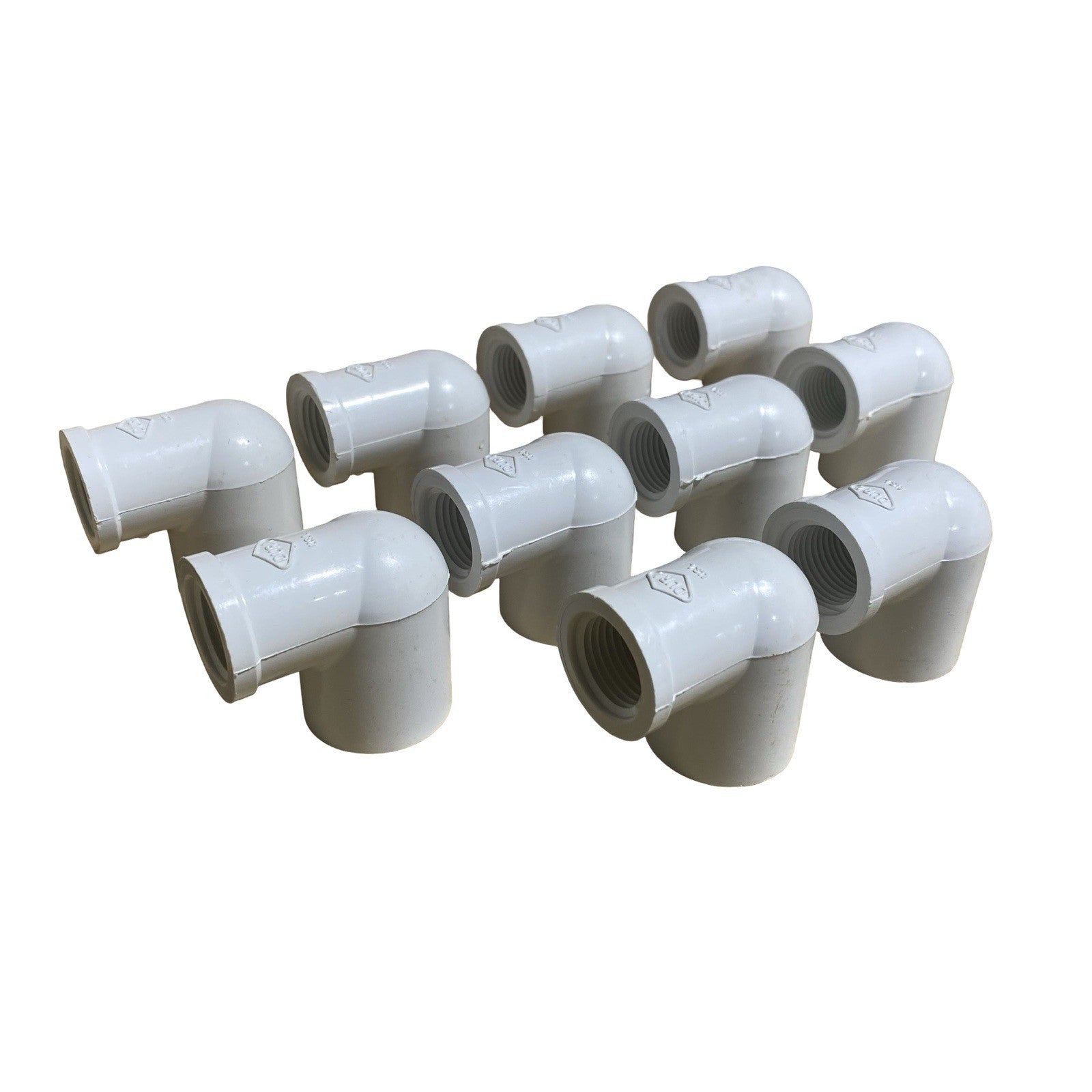 (10-Pk) Dura Elbow Sch. 40 PVC 3/4" x 1/2" Slip x Reducing FPT 407-101