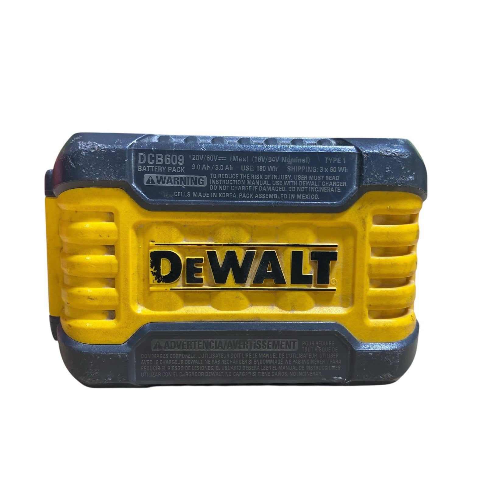 DEWALT DCB609 FLEXVOLT 20V/60V MAX Lithium-Ion 9.0Ah Battery - FOR PARTS ONLY!