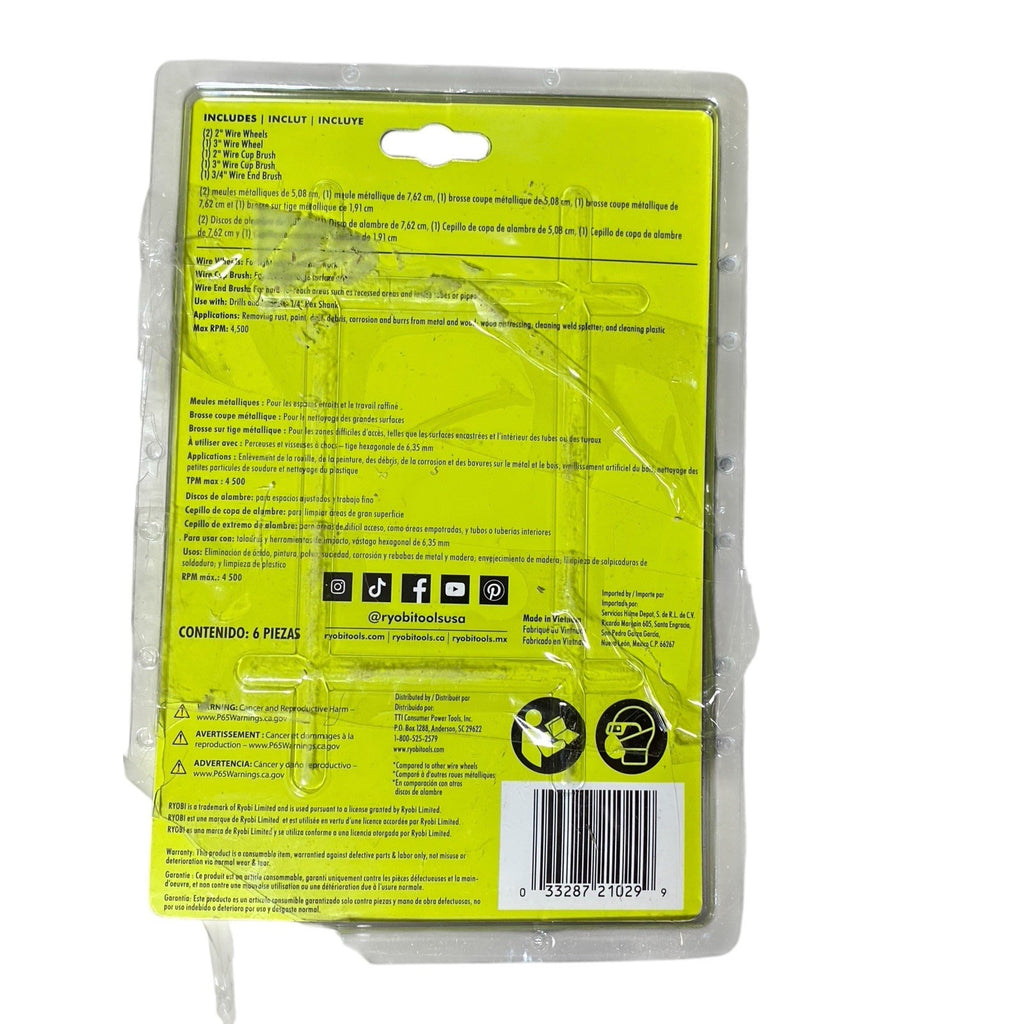 RYOBI Wire Wheel Assortment Set (6-Piece)