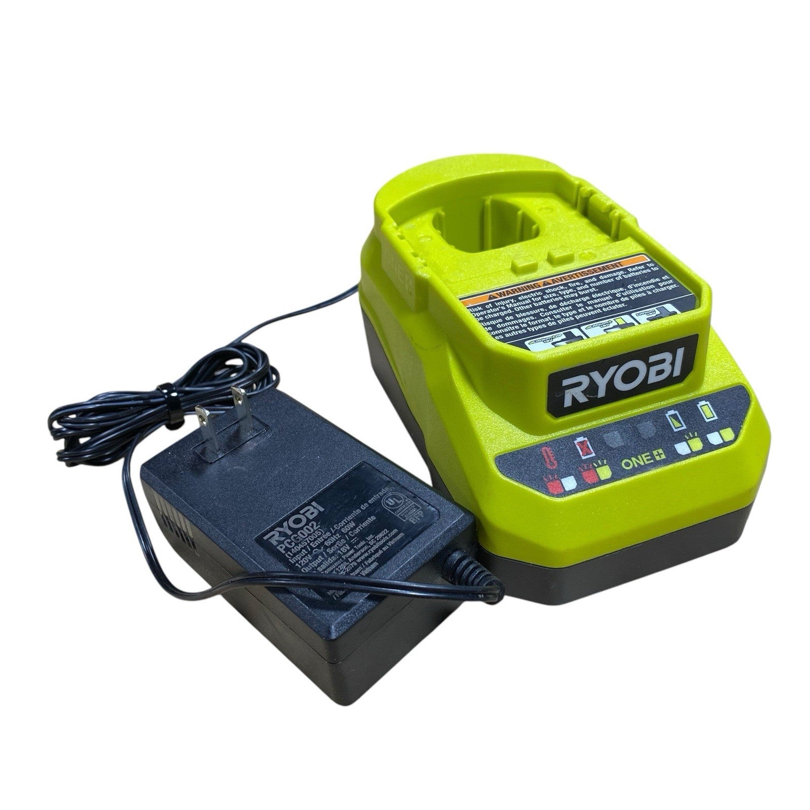 Ryobi One + 18 Volt  PCG002 Battery Charger & PBP002 1.5Ah Lith-Ion Battery