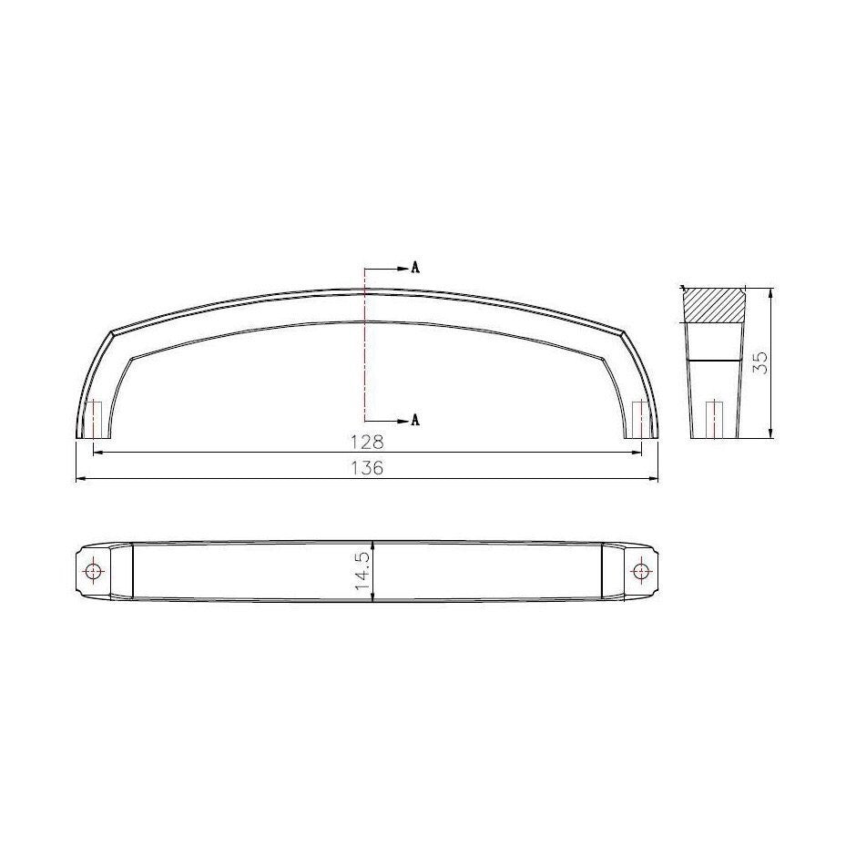 Richelieu Hardware BP785128195 Prévost 5 1/16 Brushed Nickel Pull Handle