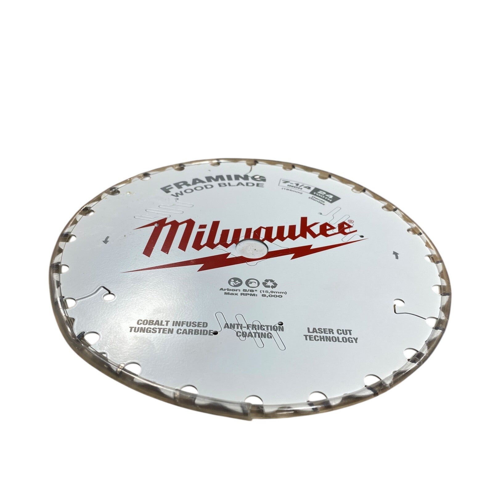 48-41-0720 7-1/4 24 Tooth Milwaukee Framing Wood Cutting Circular Saw Blade