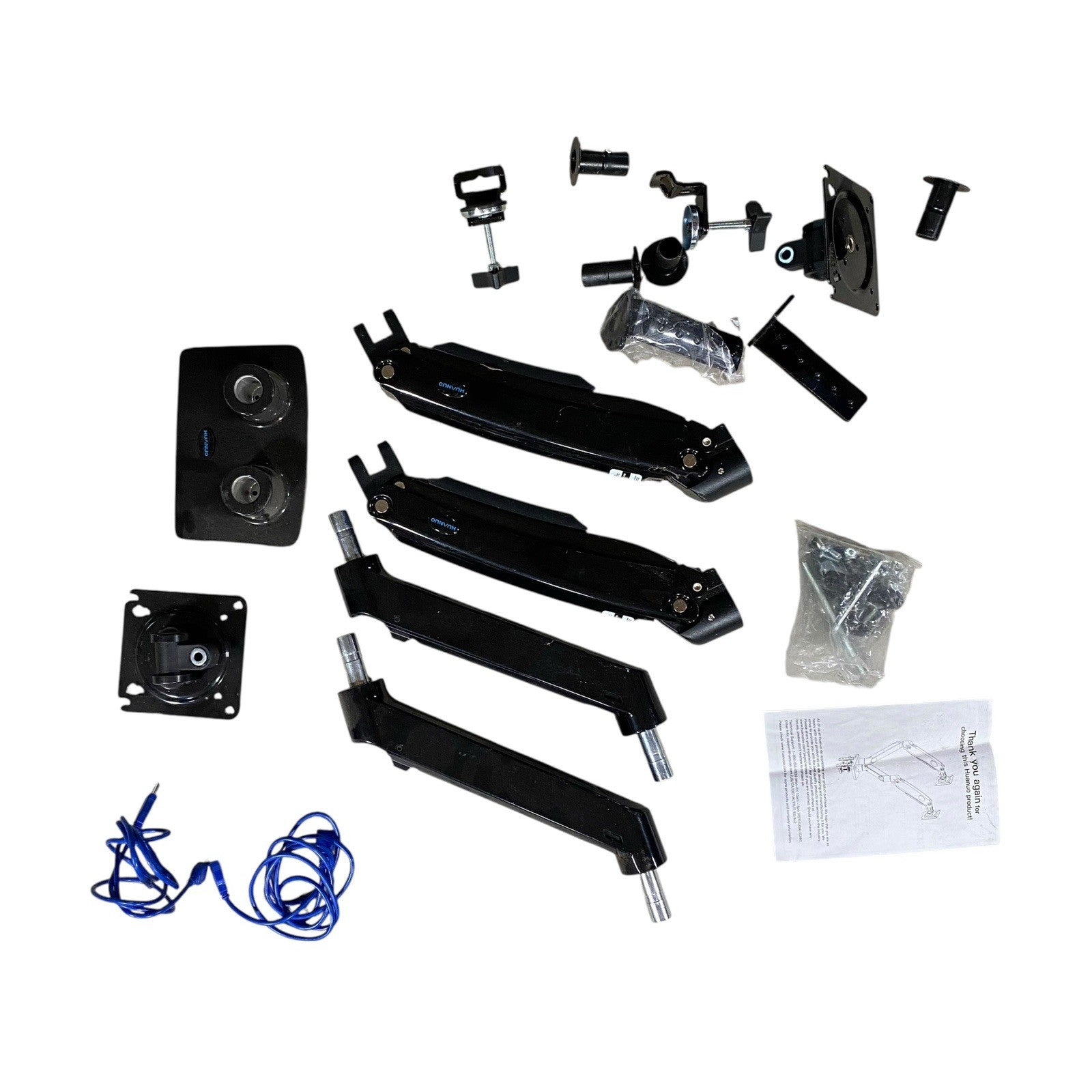 HUANUO Dual Monitor Stand for 13 to 40 inch, Premium Dual Monitor Mount with USB