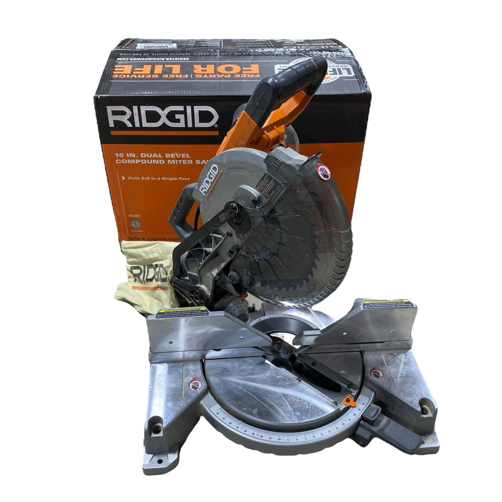 RIDGID Miter Saw R4113 10" Dual Bevel Compound Miter Saw Free Shipping
