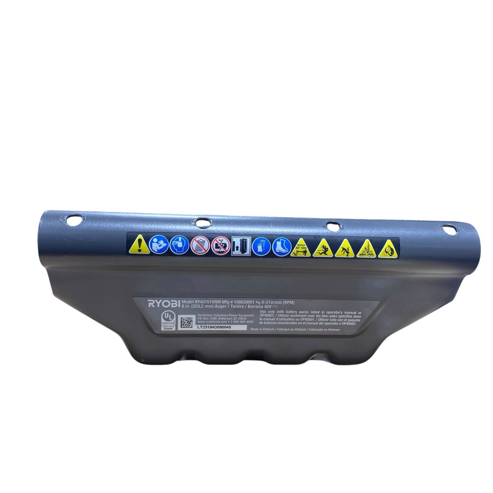 Ryobi 40V HP Brushless Cordless Earth Auger Model RY40701VNM - BASE PLATE ONLY