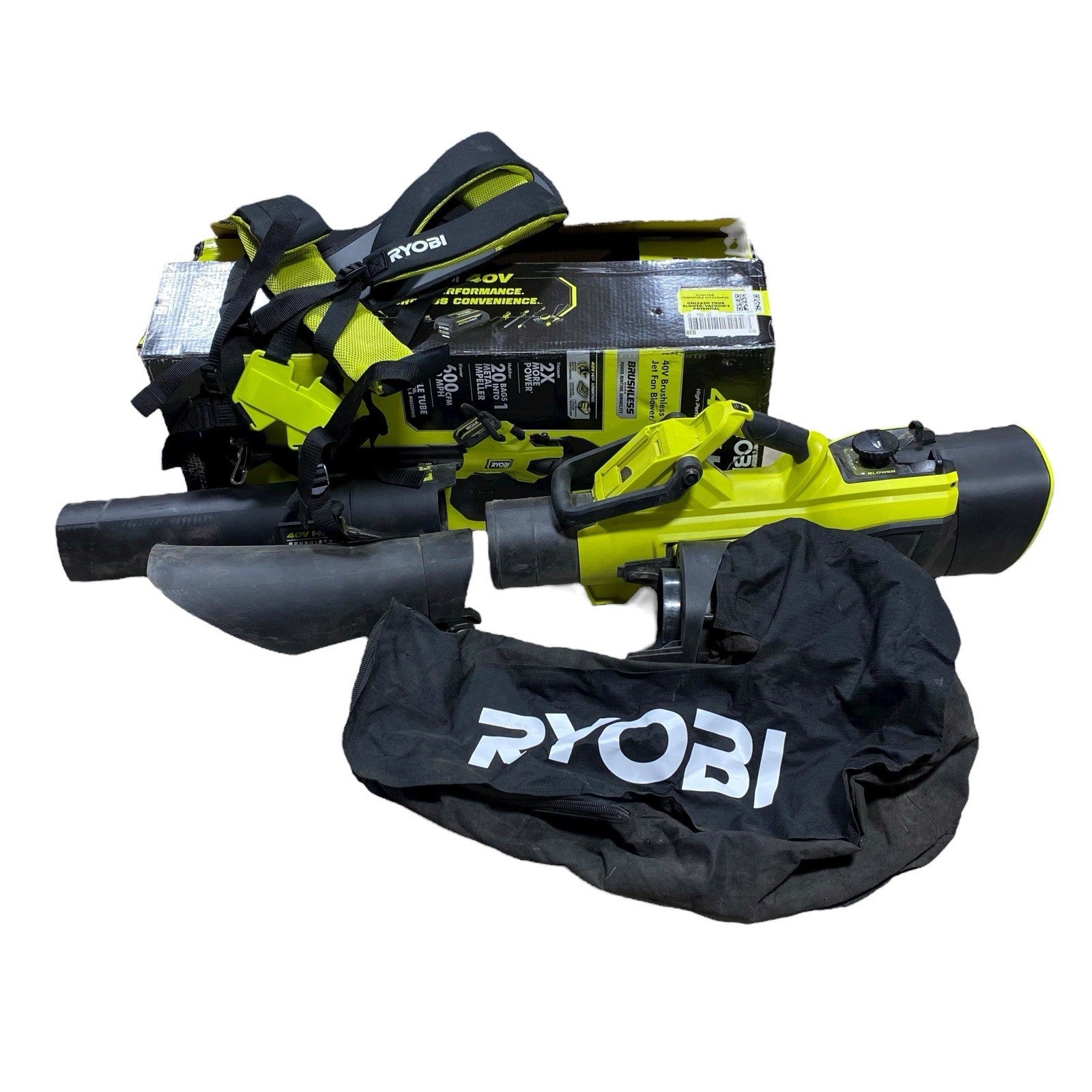 RYOBI RY404015VNM 40V Cordless Jet Fan Blower/Leaf Mulcher/Vacuum (Tool Only)