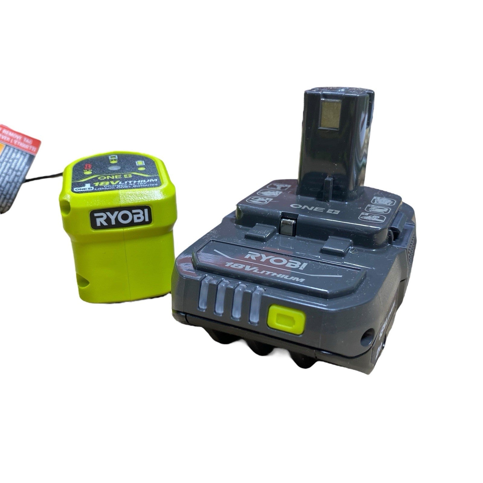 Ryobi P119 18V One+ Lithium Battery Charger With Battery PBP006