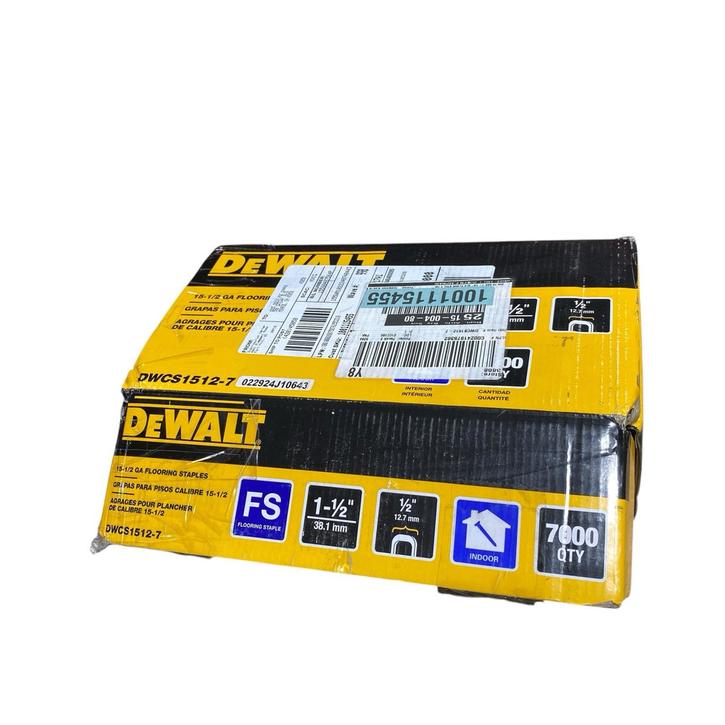 DeWALT DWCS1512-7 1-1/2" x 15-1/2 Gauge Collated Flooring Staple INCOMPLETE BOX