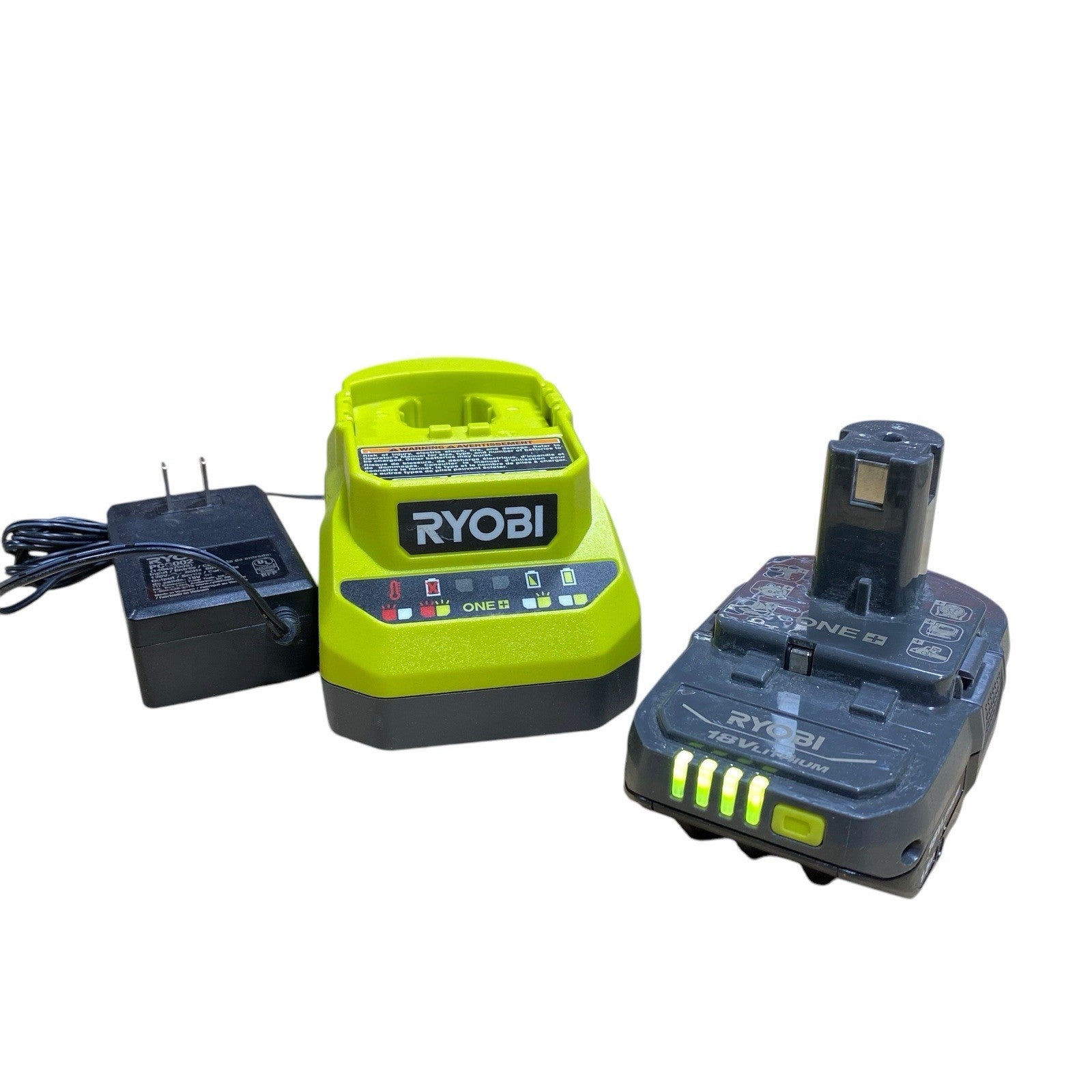 Ryobi One + 18 Volt  PCG002 Battery Charger & PBP002 1.5Ah Lith-Ion Battery