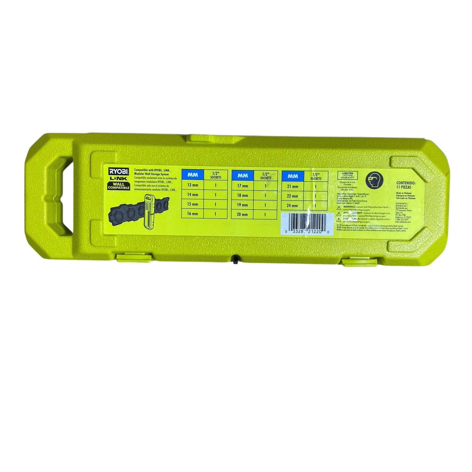 RYOBI Deep Impact Socket Set 1/2 in Metric Universal Hand Tool (11-Piece)