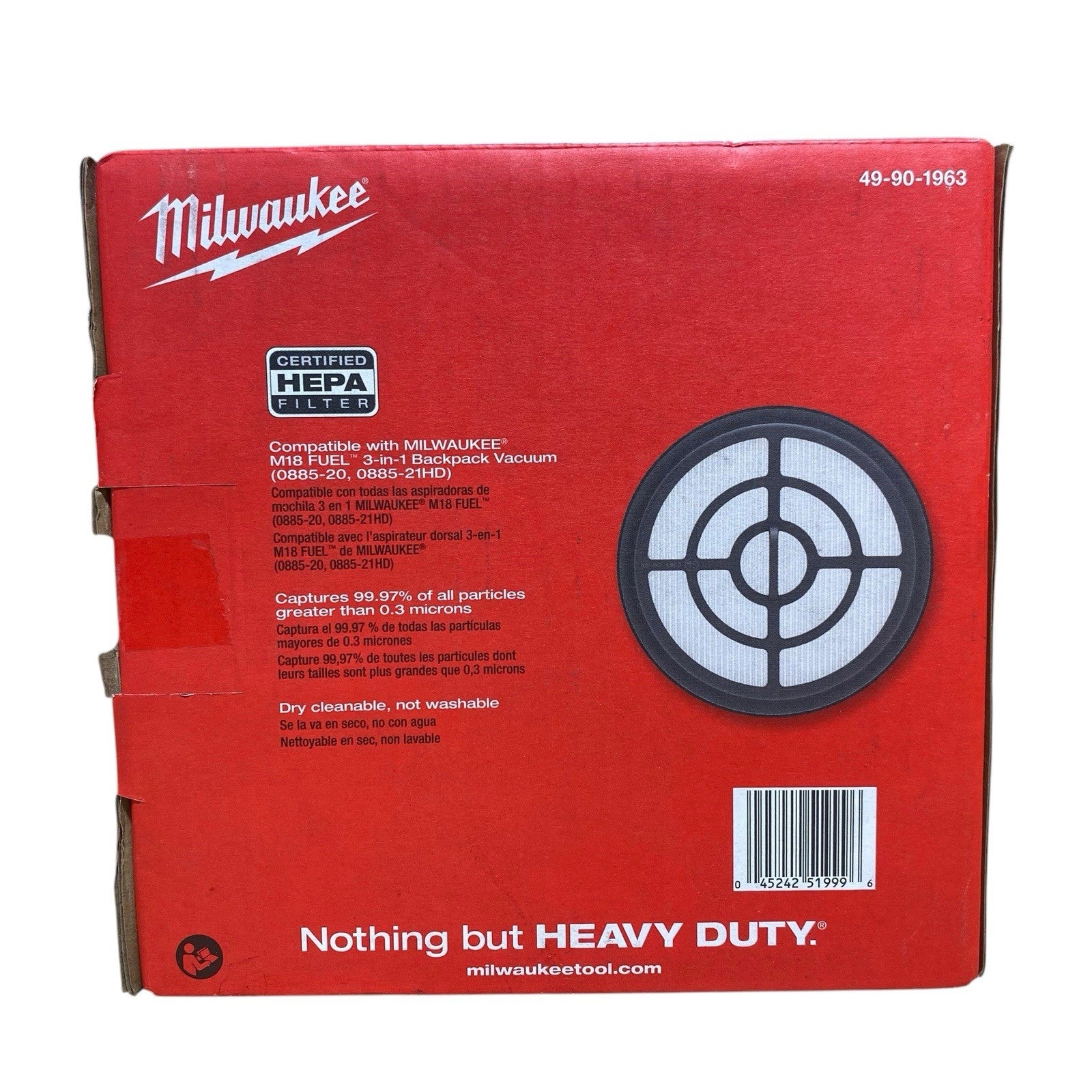 Milwaukee 49-90-1963 HEPA Filter