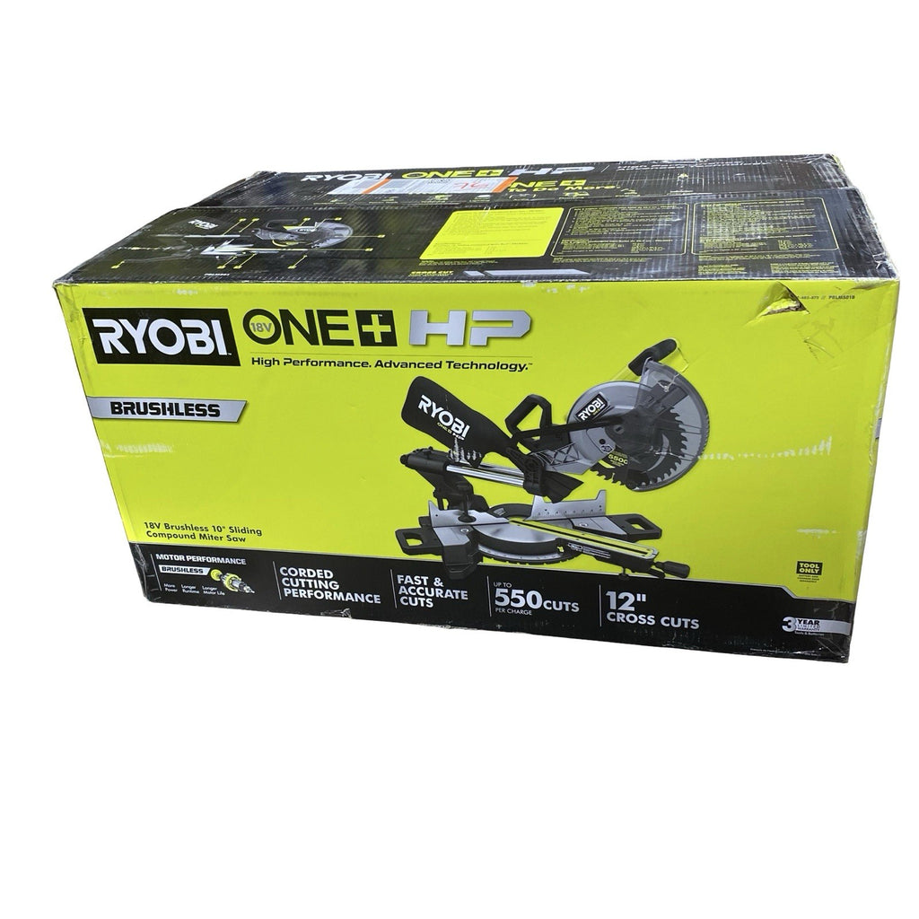 RYOBI ONE+ HP 18V Brushless Cordless 10 in. Sliding Compound Miter Saw Tool Only