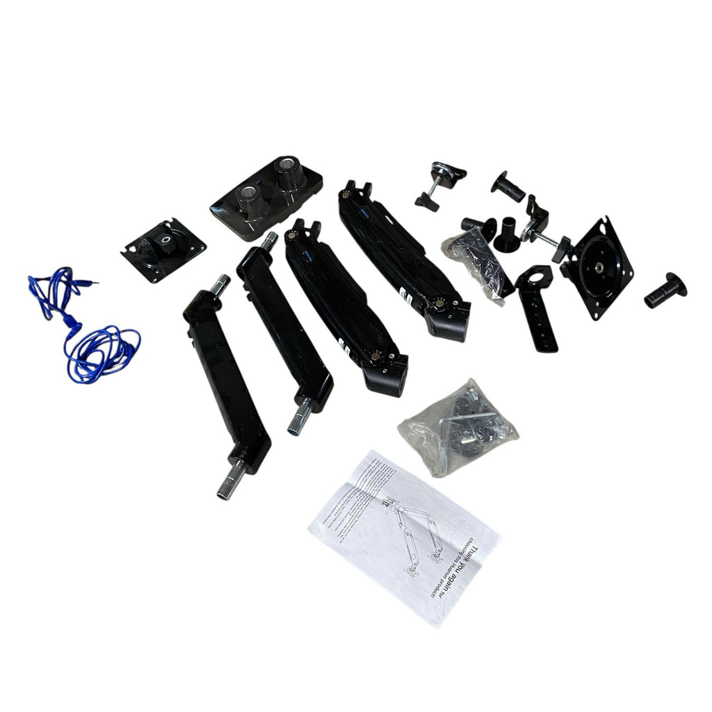 HUANUO Dual Monitor Stand for 13 to 40 inch, Premium Dual Monitor Mount with USB