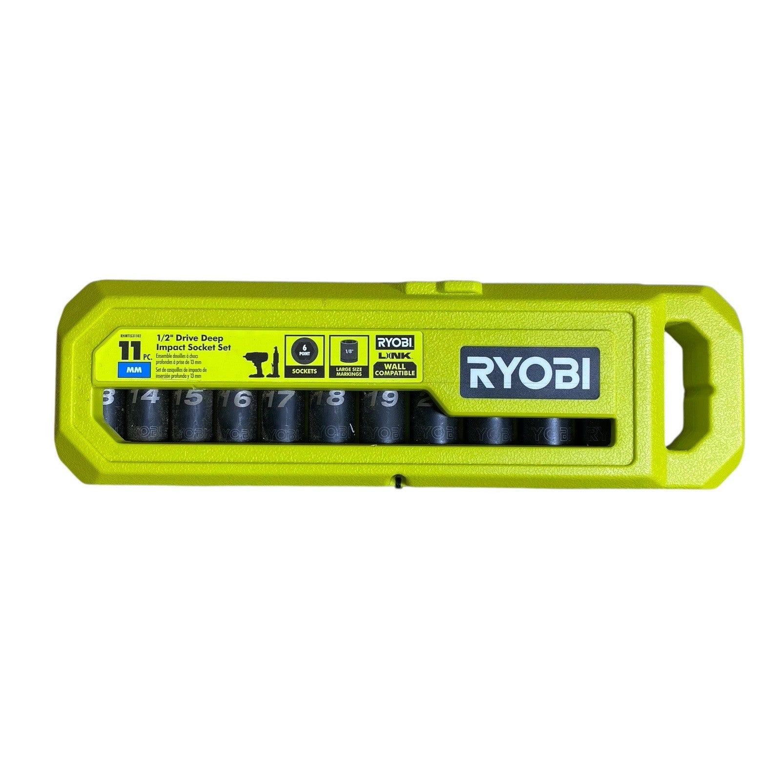 RYOBI Deep Impact Socket Set 1/2 in Metric Universal Hand Tool (11-Piece)