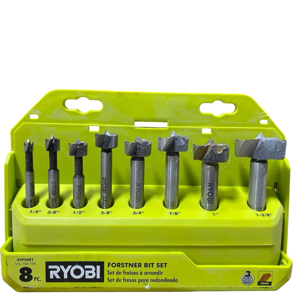 Ryobi 8pc Forstner Bit Set for Woodworking  A9FS8R1 - AS SHOWN