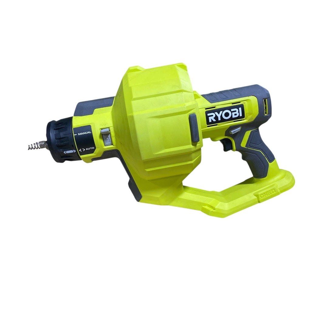 Ryobi PCL456 ONE+ 18V Cordless Drain Auger 25 ft Cable, LED Light, Auto Feed/Ret