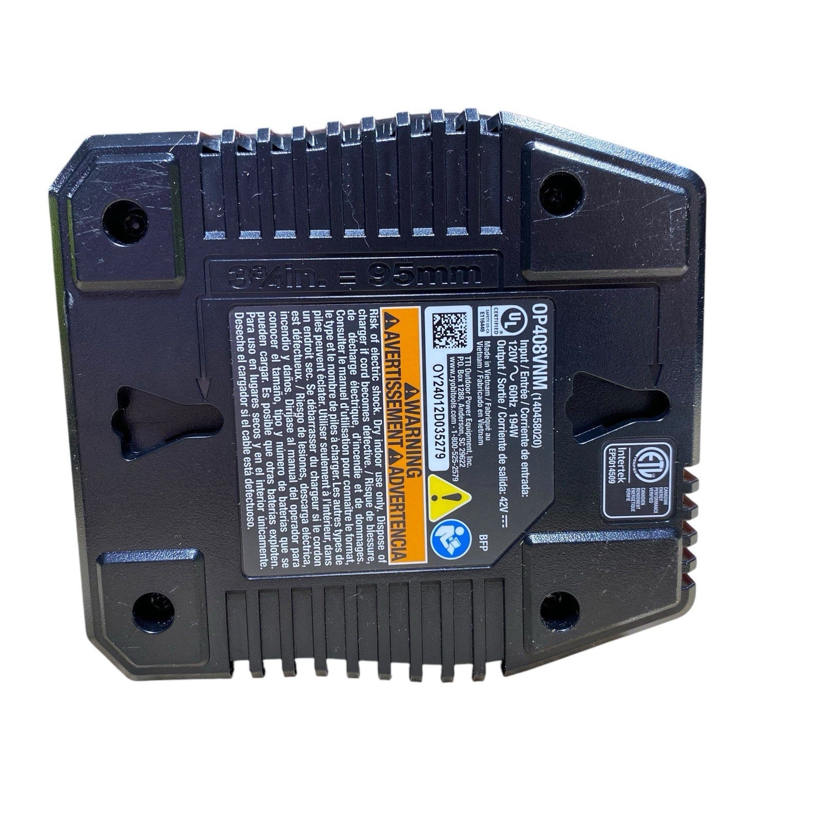 Ryobi OP408VNM 40V Lithium-Ion Fast Rapid Quick Charger