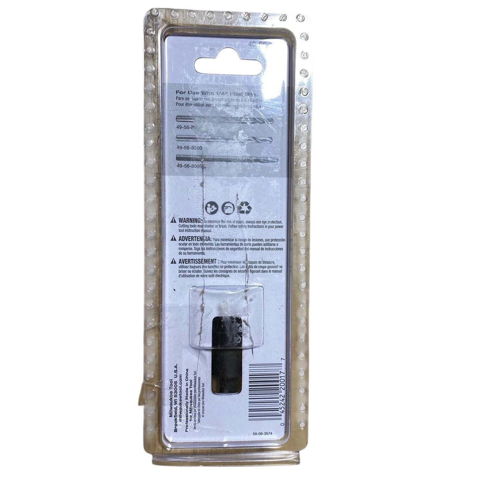 MILWAUKEE 49-56-7010 SMALL THREAD HOLE SAW ARBOR 3/8"