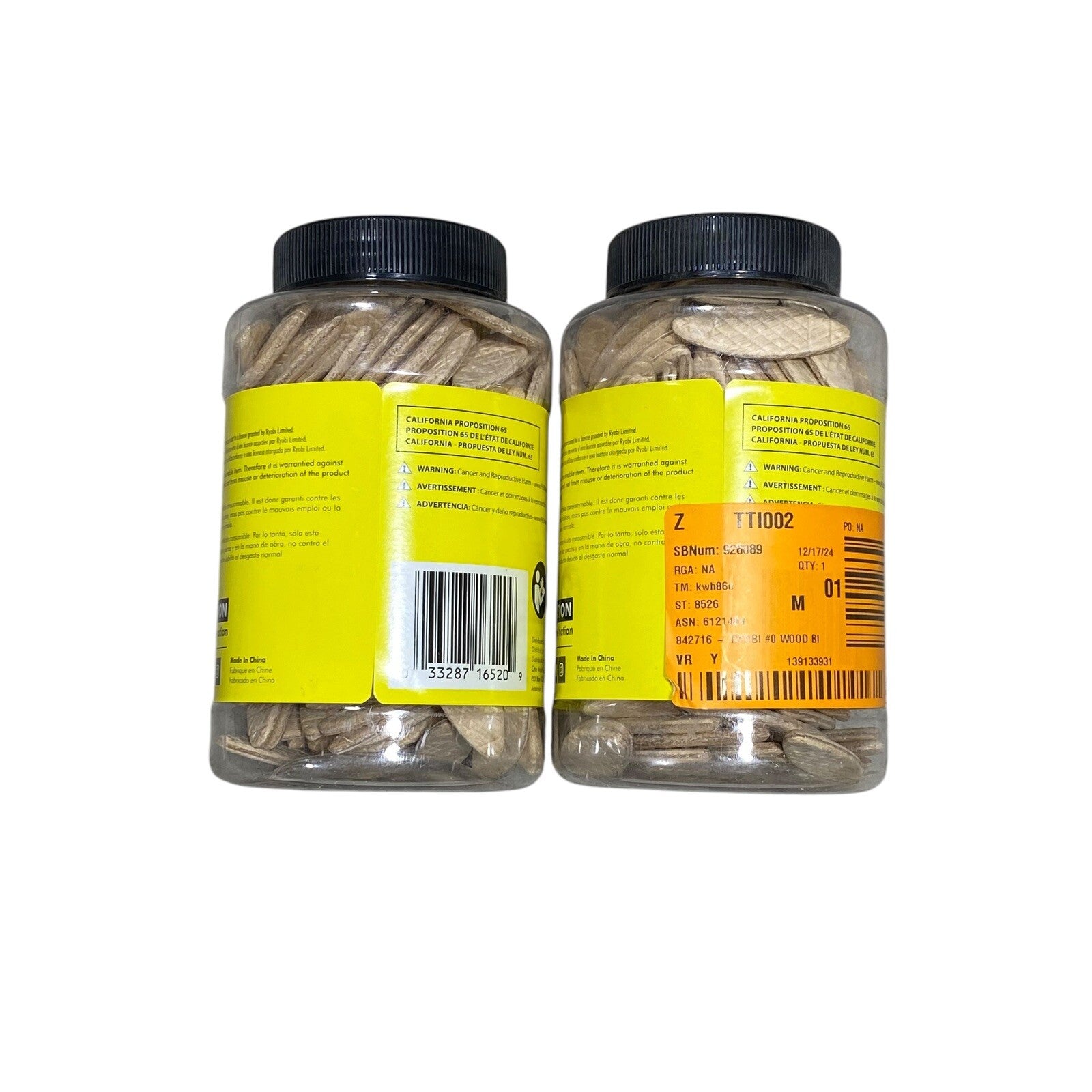 (2) Ryobi A05WB01 #0 FSC Wood Biscuits (150-Piece)