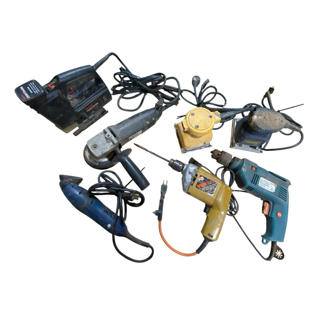 Vintage Craftsman Dewalt KRAFTtech Black & Decker Power Tools Lot PARTS/REPAIR