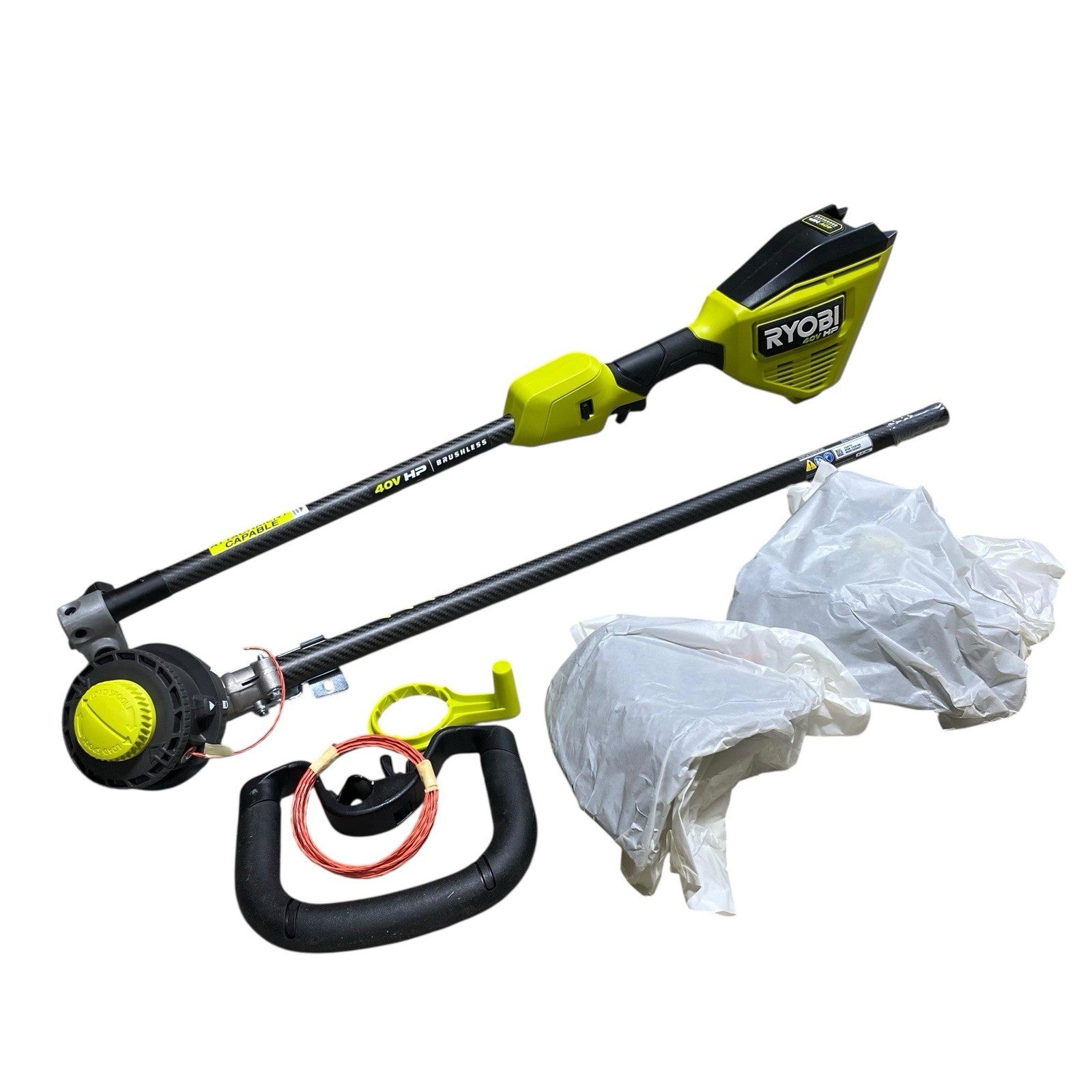 RYOBI RY40HPST01 40V Brushless 16" Carbon Fiber Shaft String Trimmer- TOOL ONLY
