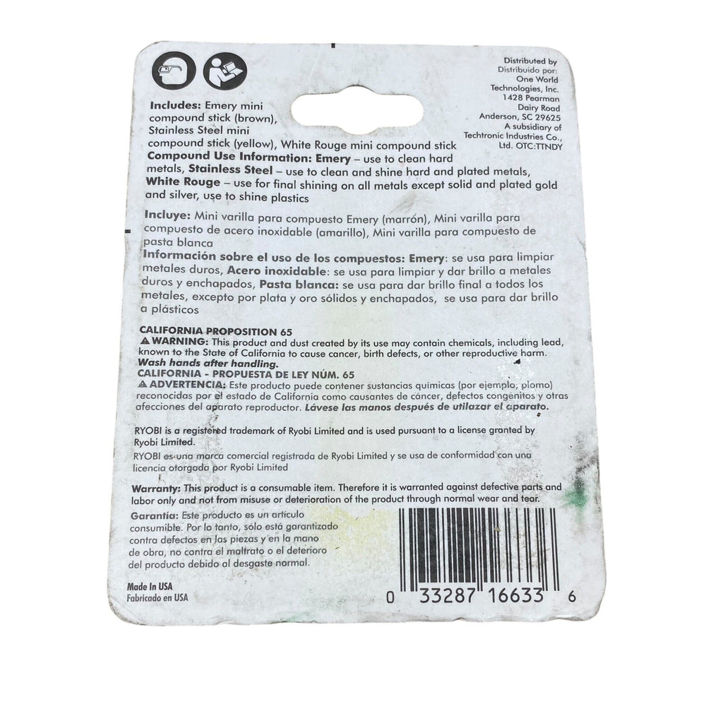 Ryobi Hard Metal Cleaning Compound Set (3-Piece) A04HM11