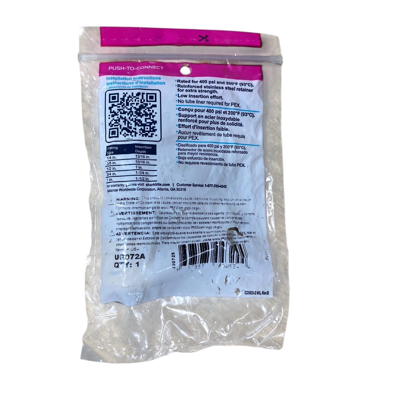 NEW Shark Bite Female Adapter 1/2” X 1/2” FNPT