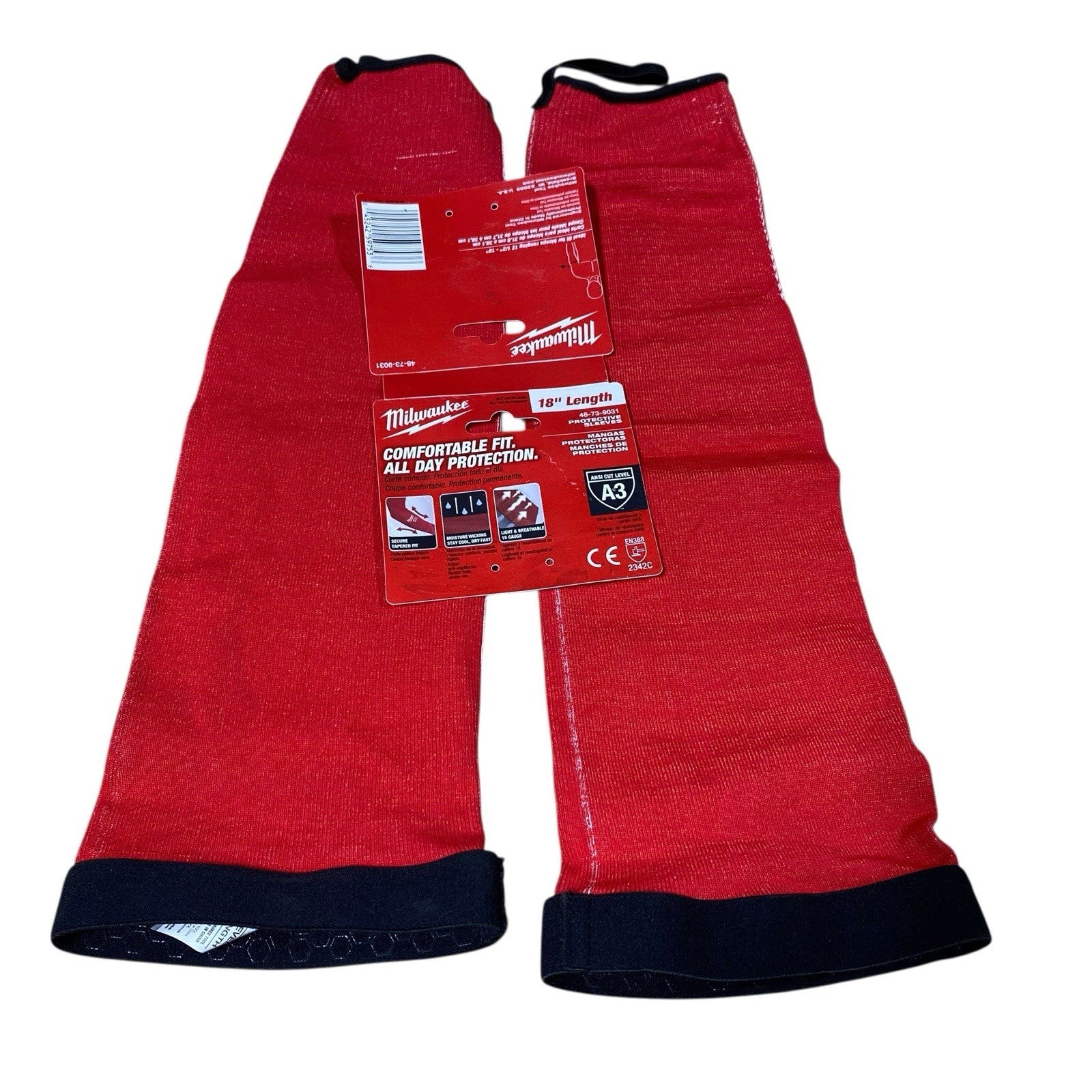Milwaukee Pair of Cut Resistant 3(C) Protective Sleeves, 45 cm Length